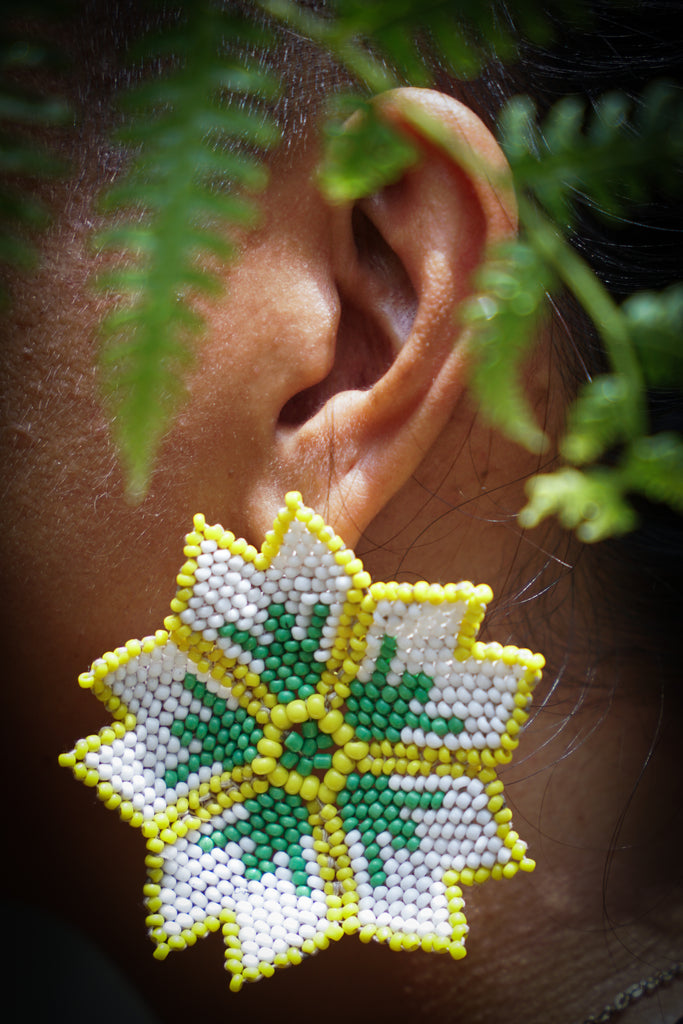 Kfoi Flower Beaded Earrings