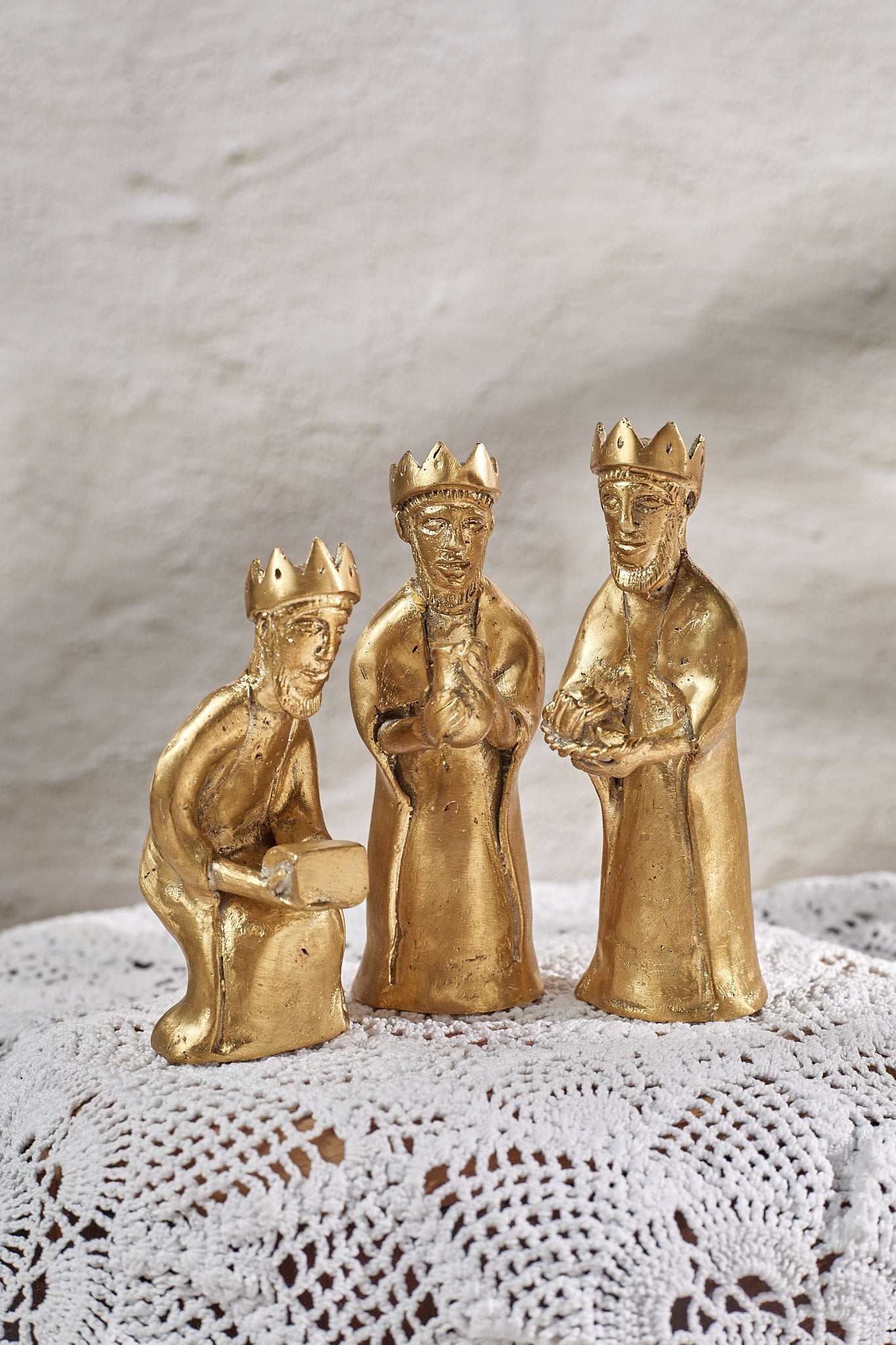 Handmade Brass Nativity Set