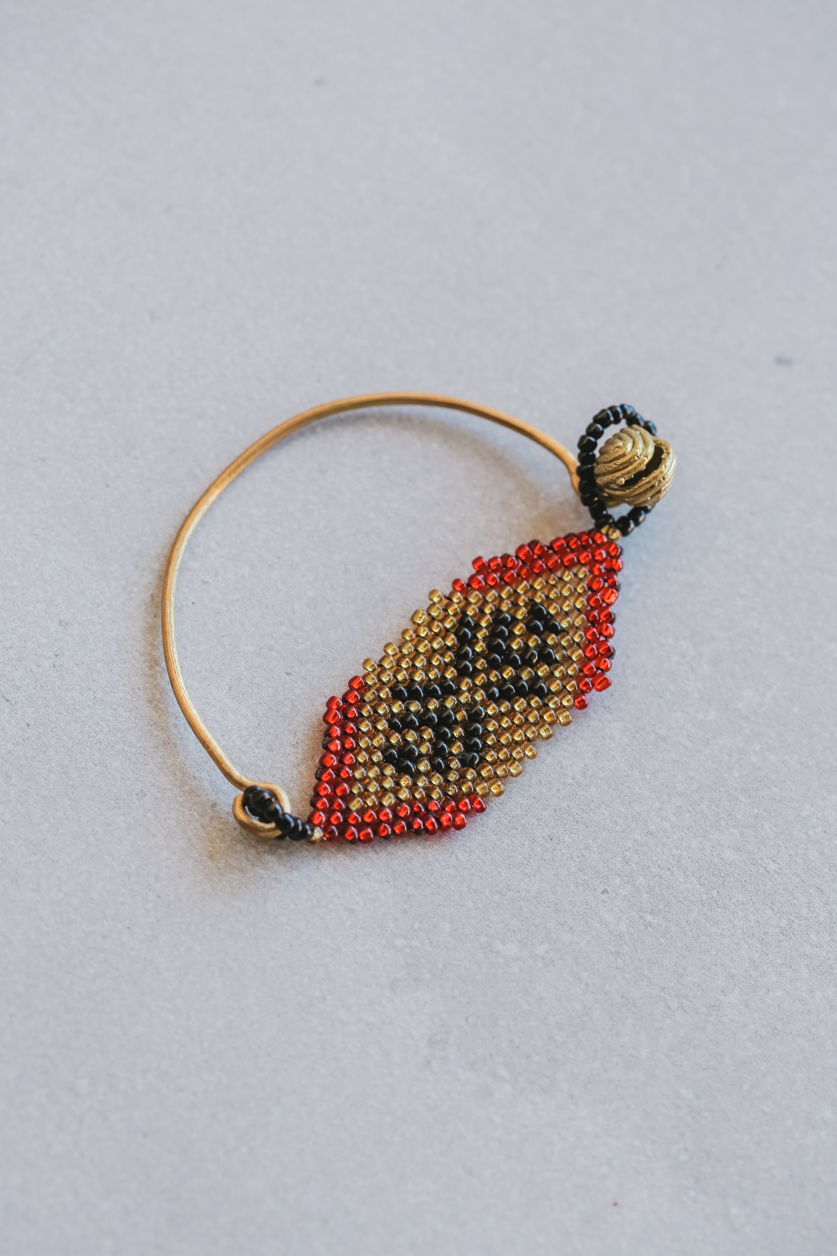 Sesotunawa - Tboli Klung Shield Handmade Brass and Beads Bracelet